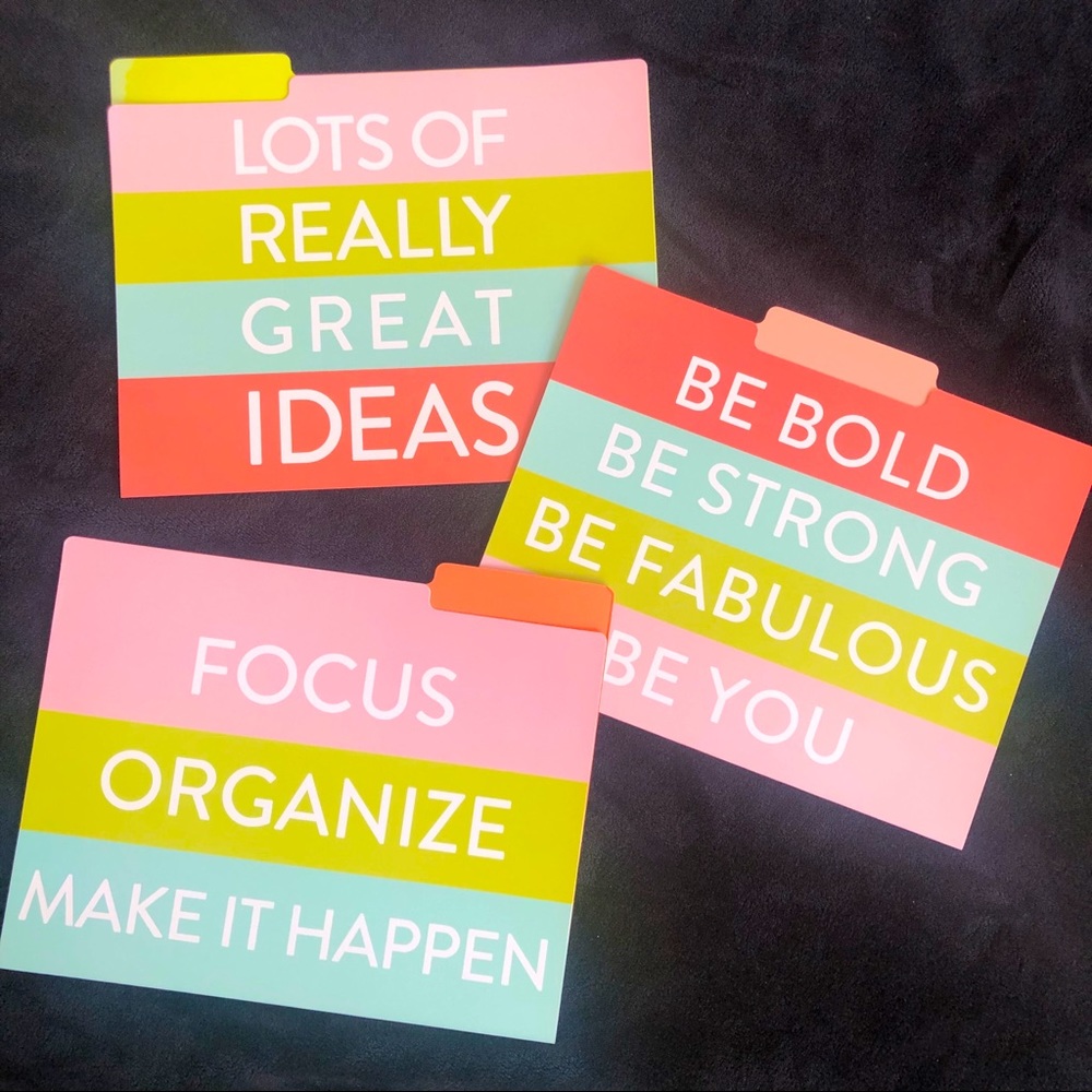 Trendy File Folders, Stylish Office Stationery, Girl Boss Office